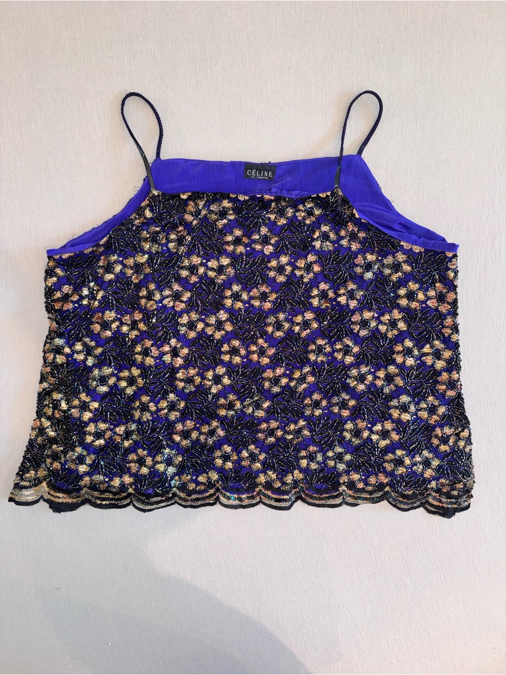 Vintage Beaded Silk Top - Picture 6 of 12
